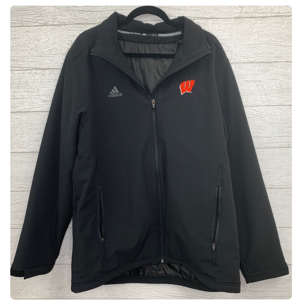 Wisconsin Badgers Adidas Sideline Full Zip Jacket